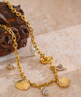 Natural Shell Pendant Gold Necklace