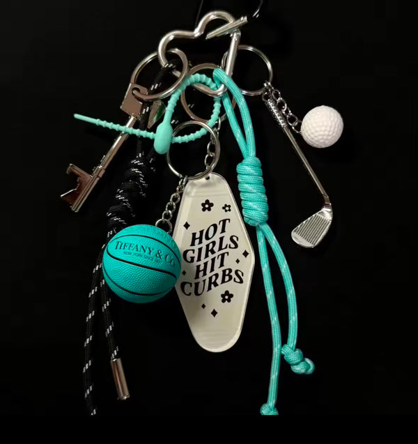 Basketball Charm Keychain For Bags and Keyrings