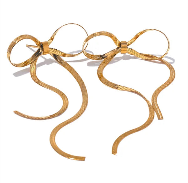 BowKnot Snake Chain Earrings