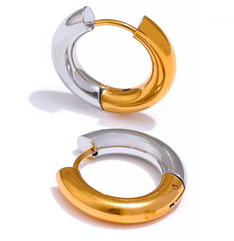 Gold & Silver Hoop Earrings