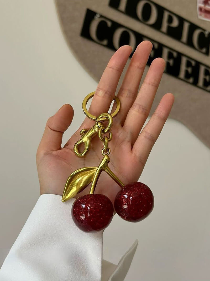 Cherry Bag Charm Keychain