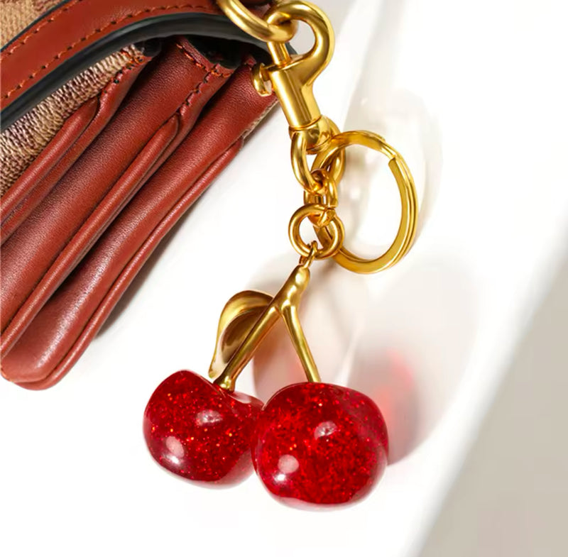 Cherry Bag Charm Keychain