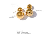 Round Dnagle Gold Earrings