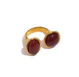 Red Agate Gold Ring