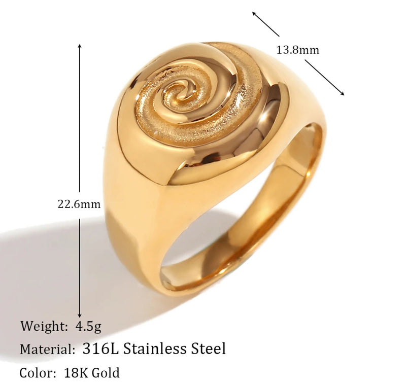 Swirl Gold Ring