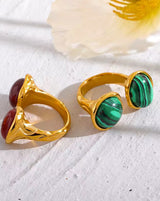 Malachite Gold Ring