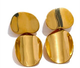 Geo Gold Drop Earrings