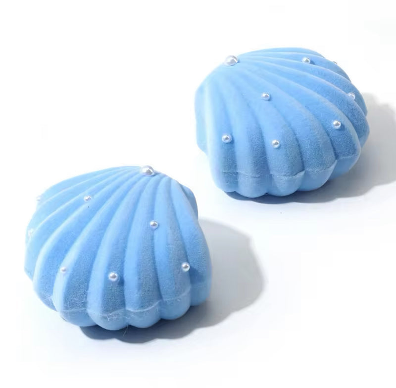 Pearl Seashell Jewellery Box - Blue