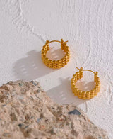 Textured Chunky Gold Earrings