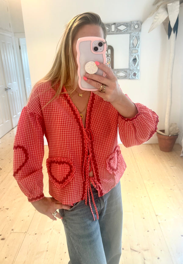 Sweetheart Blouse - Red