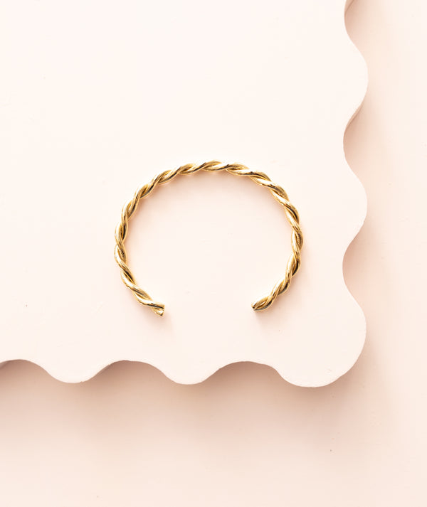 Twisted Gold Bangle