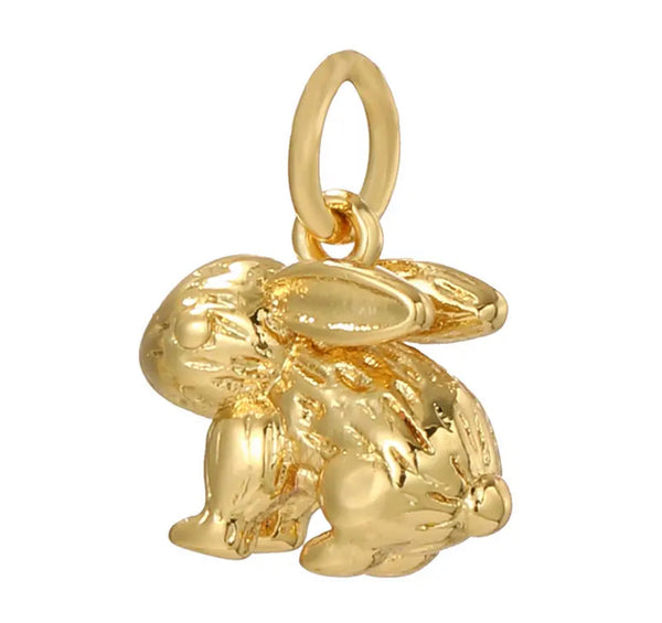 18k Gold Rabbit Charm