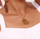 Swirl Pendant Charm Necklace