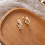 Natural Shell Flower Hoop Earrings