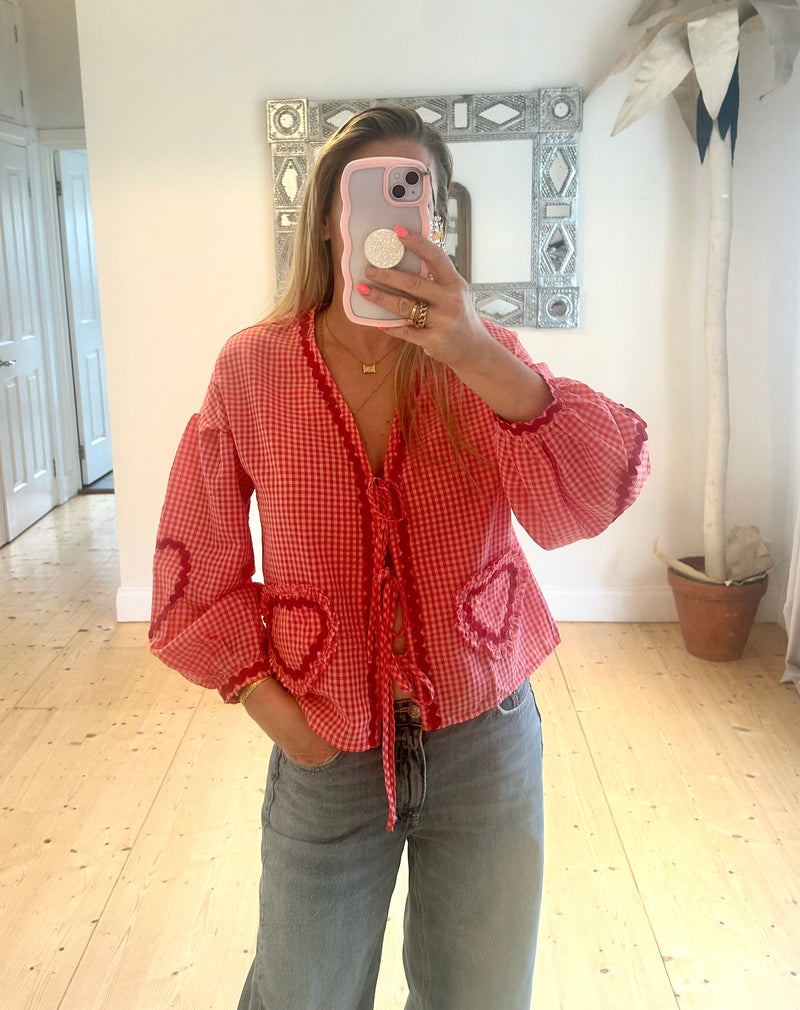 Sweetheart Blouse - Red