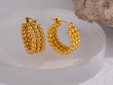 Textured Chunky Gold Earrings