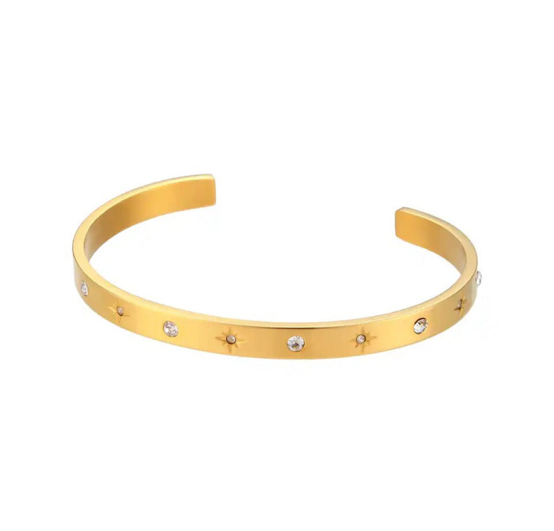 Pave Stars Cuff Bangle