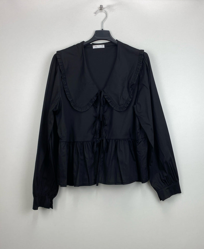 Peter Pan Blouse - Black