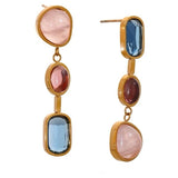 Natural Stones Geometric Drop Earrings