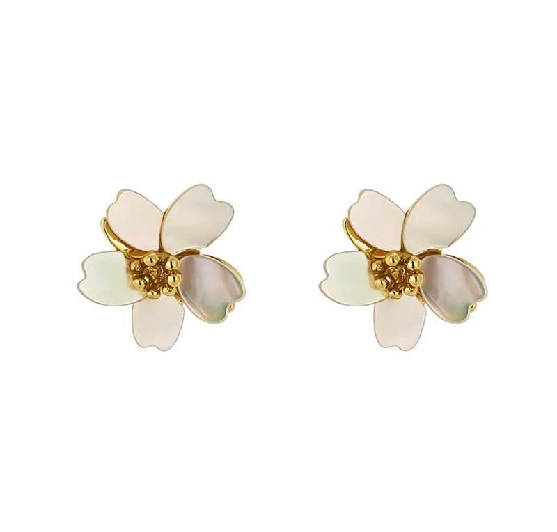 Natural Shell Flower Earrings