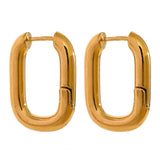 Gold U Shape Earrings