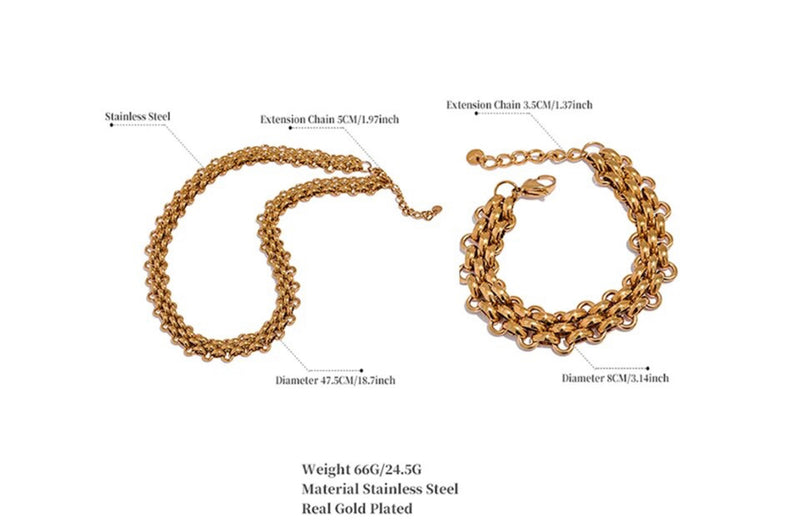 Cubain Gold Chain Necklace