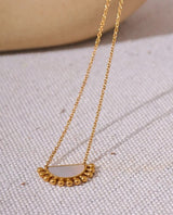 Natural Shell Fan Gold Necklace