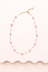 Pink Flower Necklace