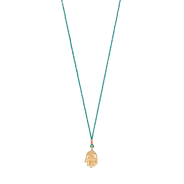 string necklace, jewel rocks, french fashion label, 18 k gold plated, french brand, gold charm, melbourne,  hamsa  gold charm, affordable necklace