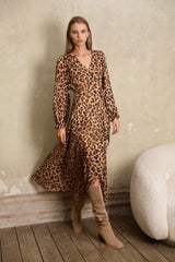 The Animal Printed Wrap Dress