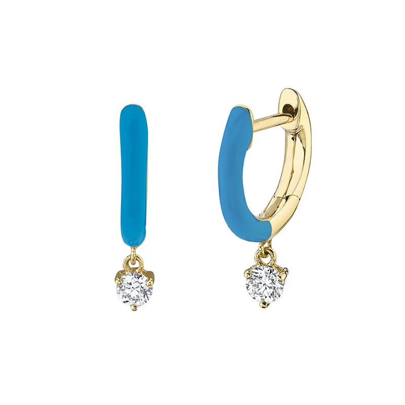 Gold And Blue Earrings