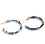 Hoop Earrings - Blue