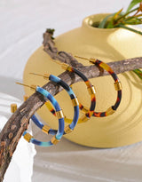 Hoop Earrings - Blue