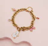 charm bracelet, bow charm, ice cream charms, flower charm, affordable french bracelet, online charms bracelets