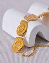 Conch Shell Gold Bracelet, affordable french jewellery, costume jewellery. french label, french brand, 18k gold jewellery