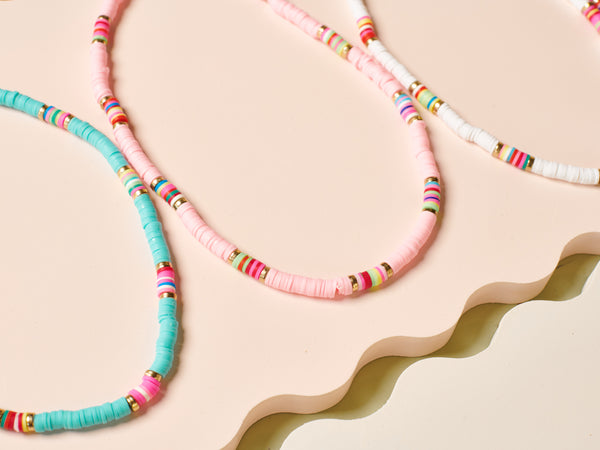 Pink Multicoloured Necklace