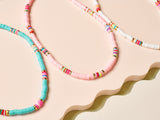 Dark Pink Multicoloured Necklace