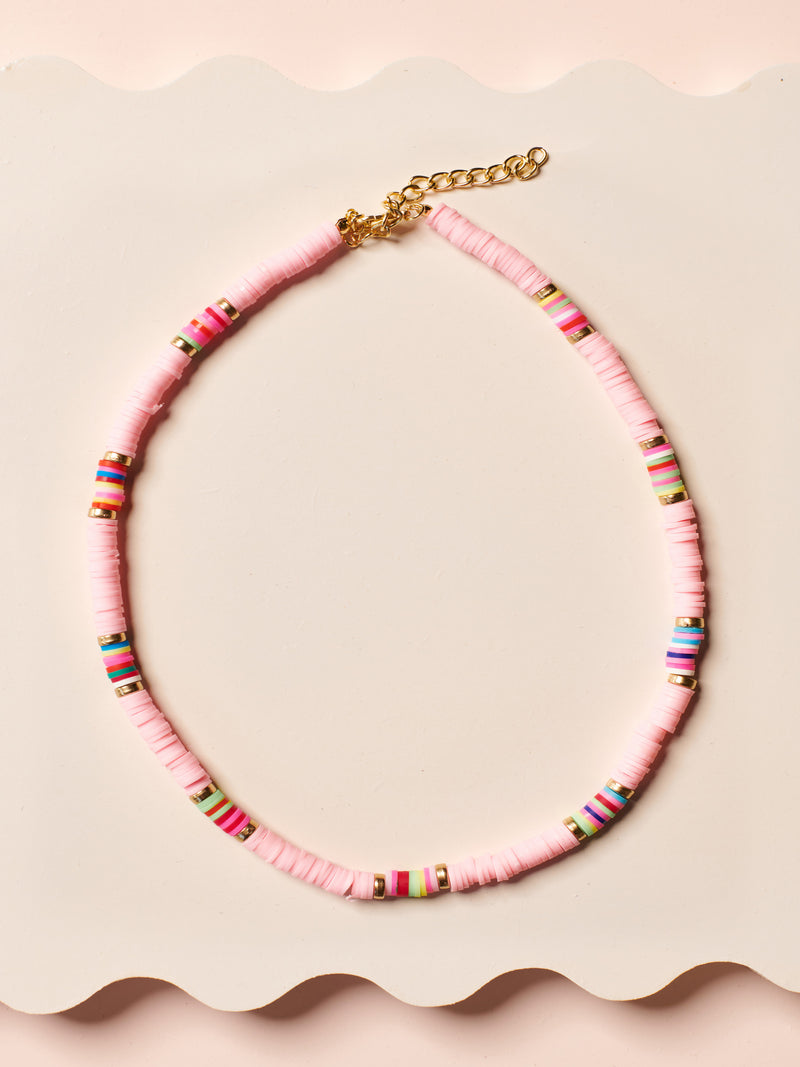 Pink Multicoloured Necklace