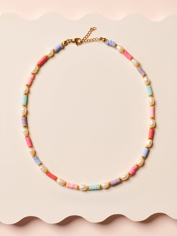 Real Pearl Multicoloured Necklace