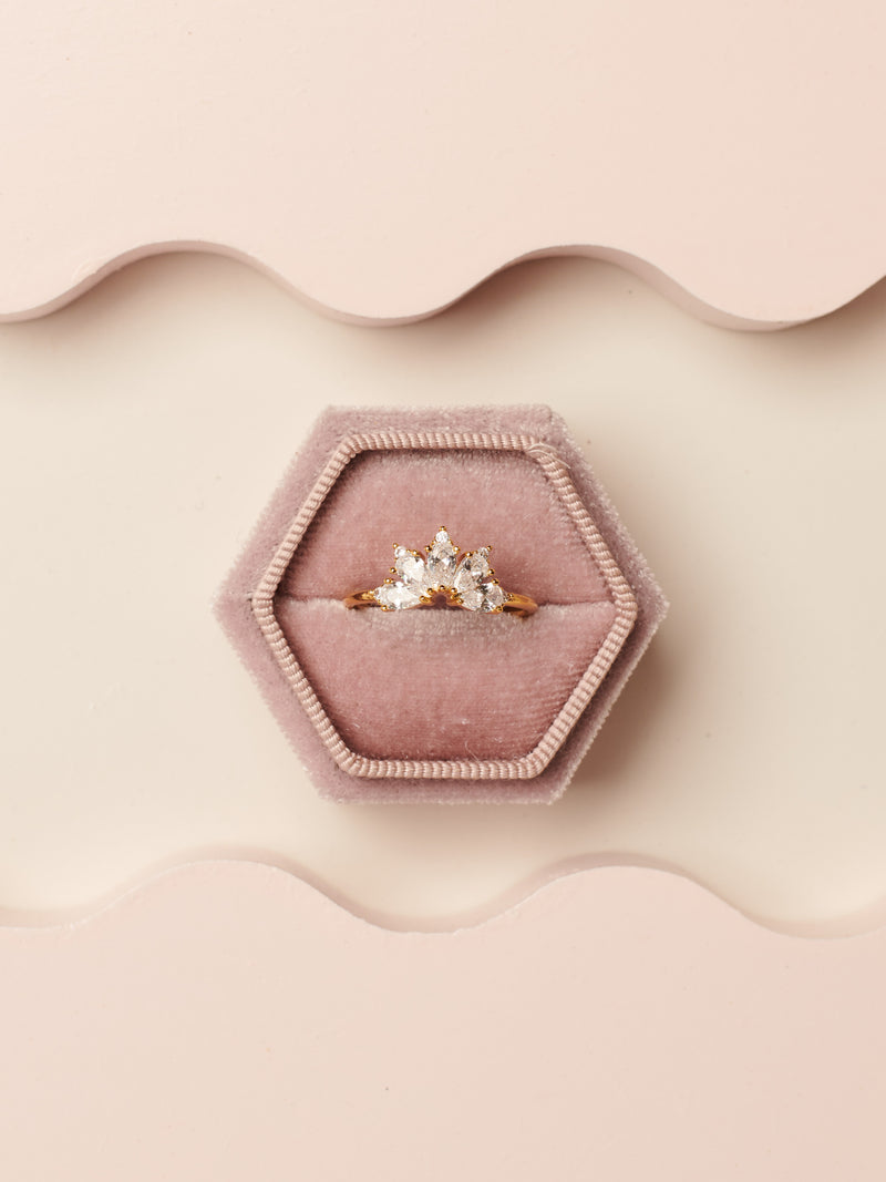 Crown Floral Gold Ring