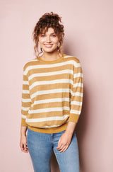 French style top, Feminine clothing, Womens tops australia online, Knitwear sweater, lurex stripe jumper