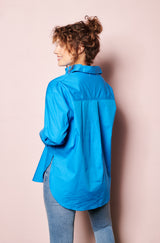 online french shirt, womenswear top, Parisian style, french label, french fashion style, Parisian label,  Blue cotton shirts