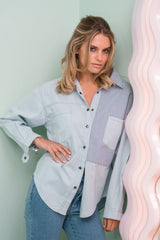 womens shirt, chambray blue shirts, Womens tops australia online, french fashion brand, french label online
