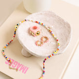 Colourful Beads With Real Pearls Necklace