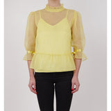 organza feminine romantic yellow blouse online fashion melbourne