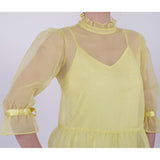 vintage organza feminine romantic yellow blouse online fashion melbourne