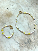 Yellow Eye Real Pearls Necklace