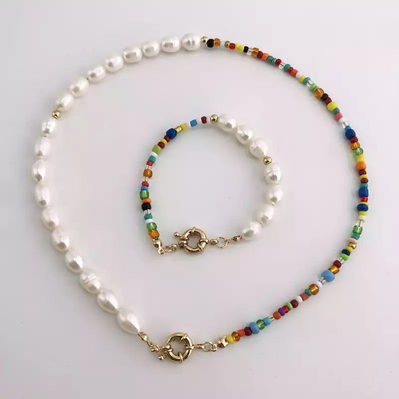 Real Pearl Bracelet With Beads