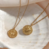 Sun Gold Pendant Necklace