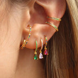 Zirconia Huggies Earrings